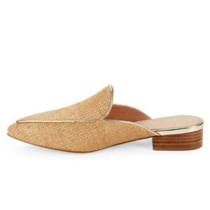 Cole Haan Piper Mule in Gold Metallic Linen